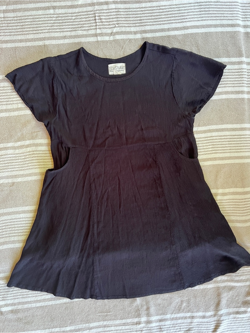R-Clan Englehart Flax Black Short-Sleeve Women’s lagenlook deep pockets Medium